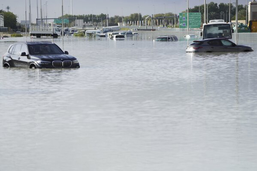 Flooding in Dubai is a symptom of global climate change. 